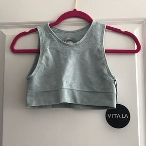 VITA LA Dusty Denim Sports Bra